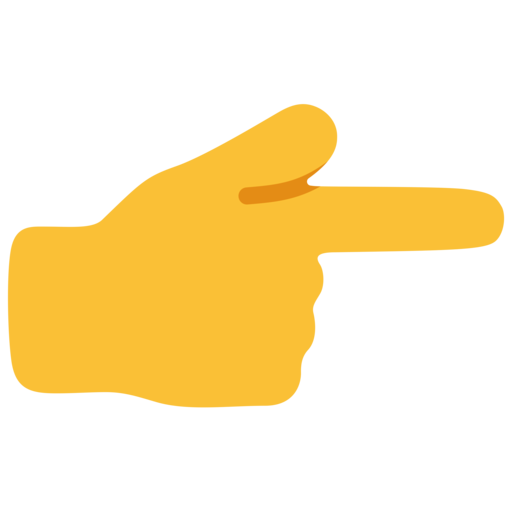 icône doigt qui pointe vers la droite